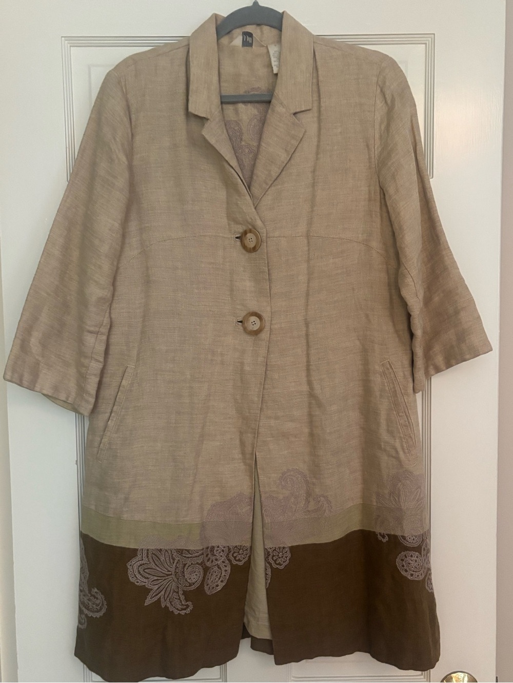 J Jill Linen Blend Coat S